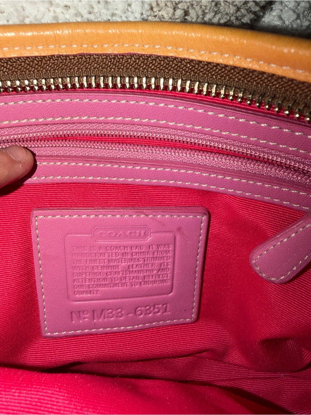 Vintage Y2K Coach 6351 Soho Mini Signature Hobo Bag – Pink/White Jacquard - Picture 13 of 16